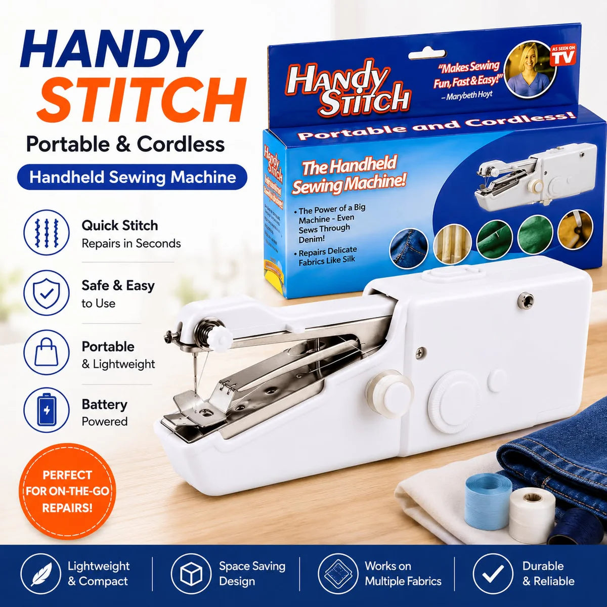 Mini Portable Stitch Machine – Compact & Easy Sewing Solution