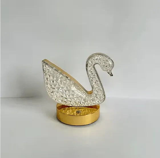 Crystal Swan LED Table Lamp