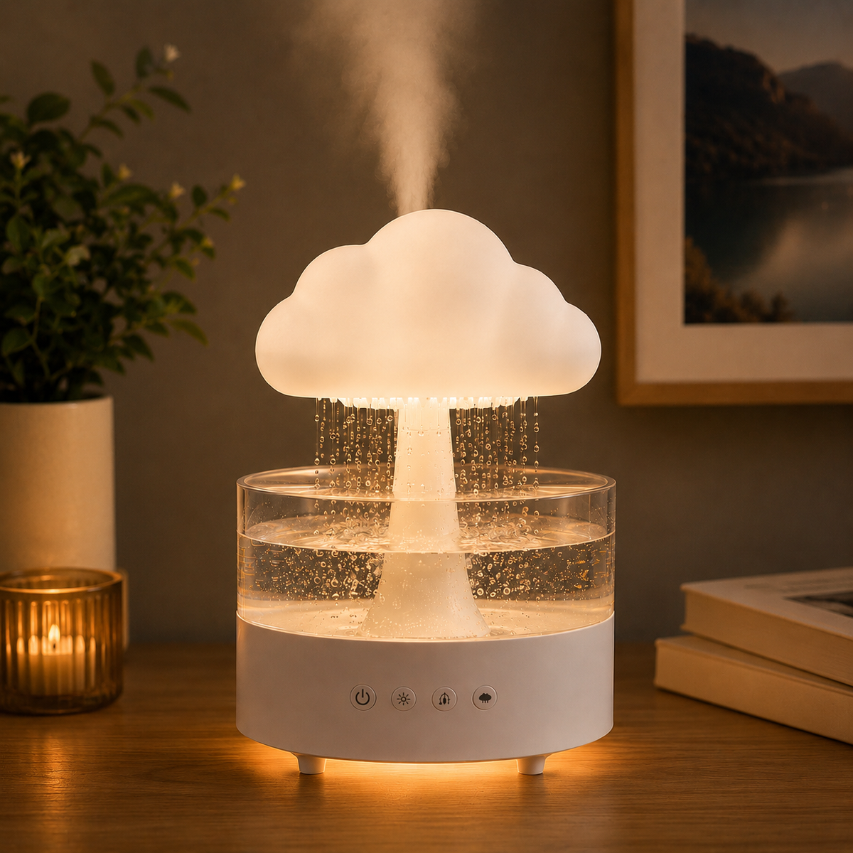 Cloud Humidifier – Cute LED Mist Diffuser & Portable Air Humidifier for Bedroom, Office & Home